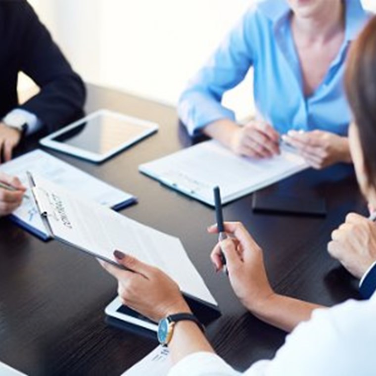 tax accountant meeting business people